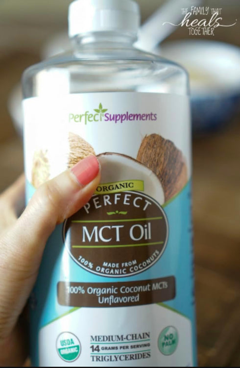 Perfect Supplements Perfect MCT Oil - 30oz Organic Coconut Unflavored Oil for Sustainable Energy Boost