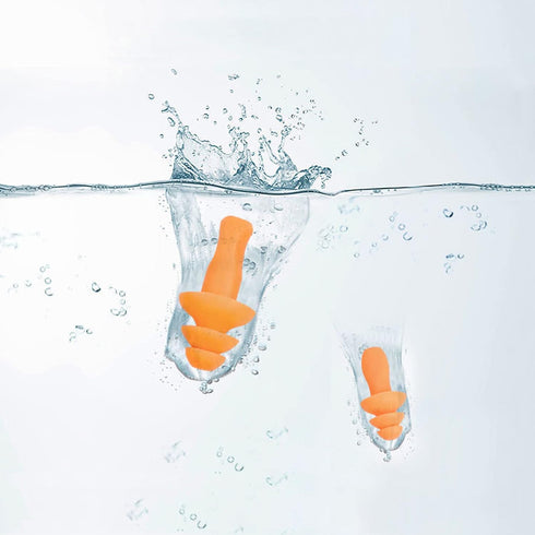 5 Pairs Reusable Silicone Ear Plugs, Corded Earplugs with String for Sleep Noise Cancelling and Hearing Protection