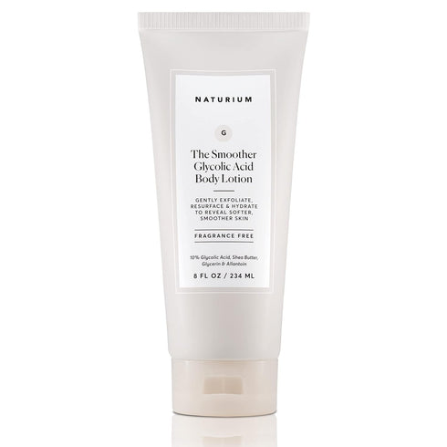 Naturium The Smoother Glycolic Acid Body Lotion, 10% Glycolic Acid, Resurfacing & Exfoliating Treatment, 8 oz