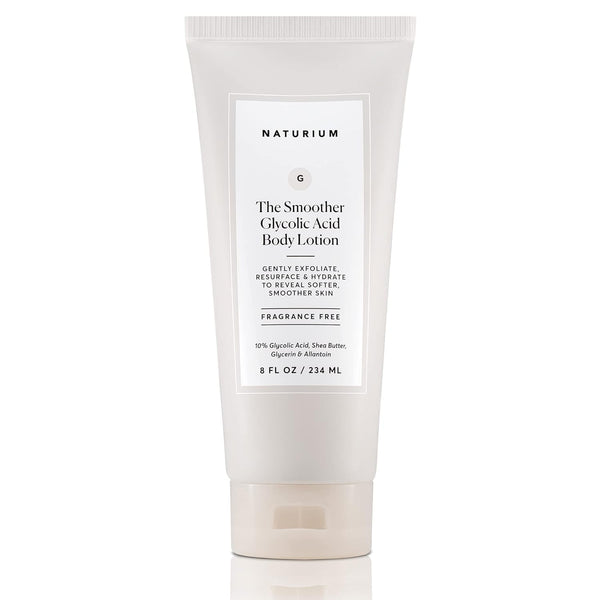 Naturium The Smoother Glycolic Acid Body Lotion, 10% Glycolic Acid, Resurfacing & Exfoliating Treatment, 8 oz