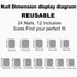 Press on Nails Short Square, 24Pcs Fake Nails with Designs, Glossy Glue on Acrylic Artificial Nails for Women