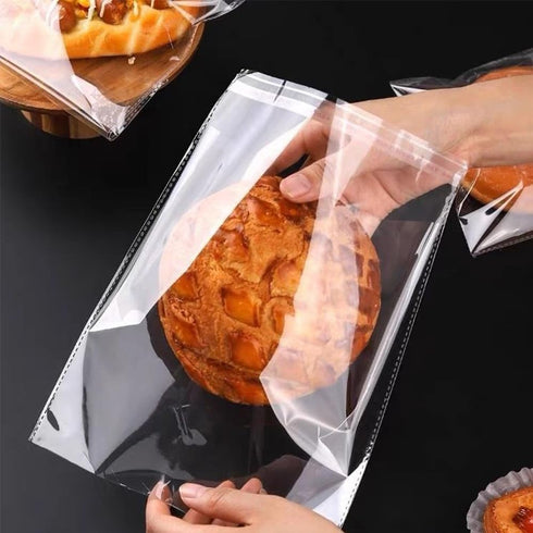5 x 7-inch Crystal Clear Resealable Cello Cellophane Bags for Candy, Cookies, Cards - Pack of 100