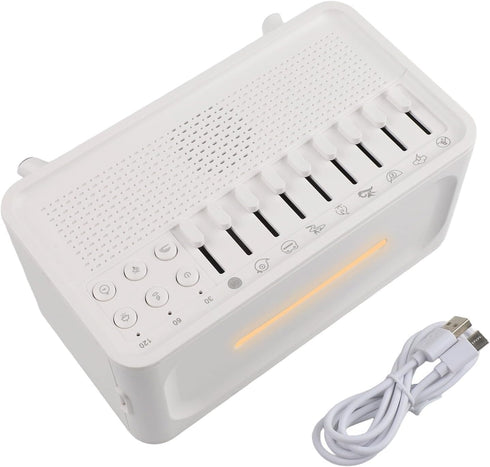 ZUZZEE White Noise Machine Humidifier With Aroma Diffuser And Night Light For Relaxation And Sleep Aid, White