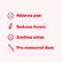 Dr. Kids Children's Pain and Fever Acetaminophen - Pre-Measured Single-Use Vials, Travel Compliant, 3.4 Fl Oz (20 Count)