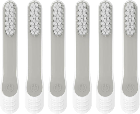 Toothbrush Replacement Heads for Quip Electric Toothbrush, 6 Pack, Soft Bristles, White