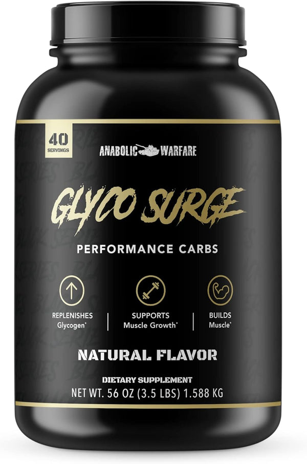 Anabolic Warfare Glyco Surge Glycogen Supplement, Natural Performance Carbs for Lean Muscle Growth, 40 Servings