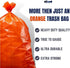 Plasticplace 55-60 Gallon Trash Bags, 1.2 Mil, Orange Heavy Duty Garbage Can Liners, 38” x 58” (50 Count)