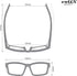 voltX 'VISION' Safety Readers, Full Lens Magnified Reading Glasses (+2.0 Dioptre, Clear lens) ANSI Z87.1+ & CE EN166F