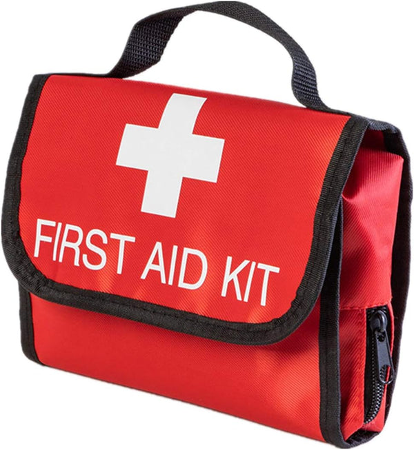 First Aid Kit Empty Medical Storage Bag - Red Trauma Bag for Emergency First Aid Kits, Cycling, Outdoors (Red Folding)