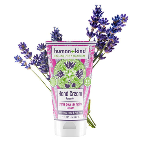Human+Kind Moisturizing Hand Cream, Lavender, 1.7 oz, Hydrating Cream for Dry, Cracked Skin
