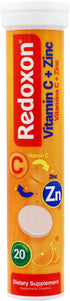 Redoxon Vitamin C + Zinc, Effervescent Tablets, Immune Support, Orange Flavor, 20 Tablets
