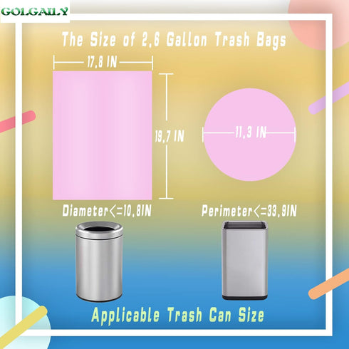 150 Count 2 – 2.6 Gallon Small Trash Bags, Garbage Bags, 10 Liter