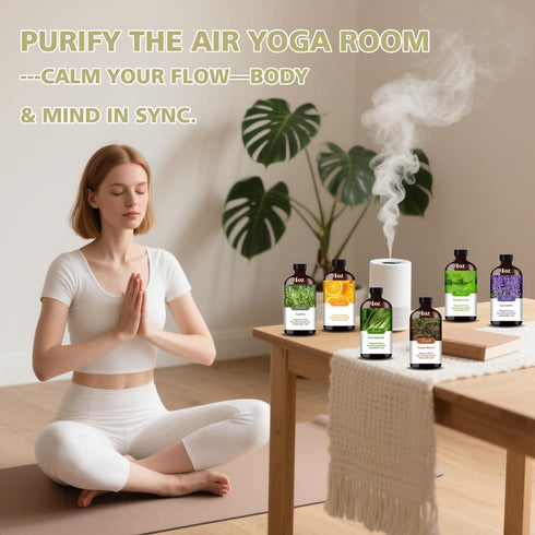 Set 6 Pack Aromatherapy Essential Oils Gift - (Lavender, Vanilla, Peppermint, Orange, Lemongrass, Cedarwood)