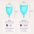 EcoBlossom Reusable Menstrual Cup Set, Medical Grade Silicone Period Cups, Comfortably Use for 12 Hours (Small & Large)