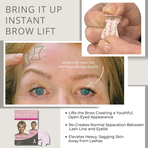 Instant Face Lift Tape Kit - 30-Day Supply of Transparent Neck & Eyebrow Lift Strips - Made in USA