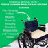 18 16 3 Essential Medical Supply Fleece Covered Mobility and Comfort Seat Cushion - Comfortable Wheelchair Seat