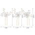 SWEETV 3Pcs Bridal Hair Pins, White Flower Hair Pieces Wedding Side Combs Accessories for Bridesmaids