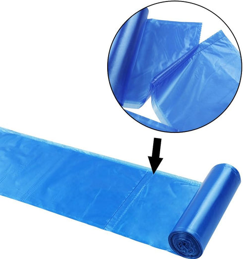 Hommp 5 120 Counts Gallon Trash Bags, Blue Garbage Bags
