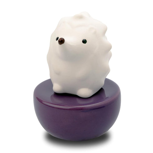 Spiky Hedgehog Non-Electric Ceramic Diffusers for Essential Oils, White Ceramic for Car or Desk Decor