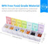 2 PCS Weekly Pill Organizer - Arthritis Friendly Travel 7 Day Pill Box with Spring Open Design and Storage Case