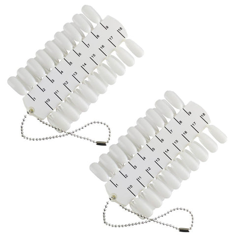 yueton Pack of 2 Sets 36 Tips Per Unit Double Layer Nail Color Display Card for Nail Art Practice Design Training