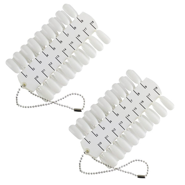 yueton Pack of 2 Sets 36 Tips Per Unit Double Layer Nail Color Display Card for Nail Art Practice Design Training