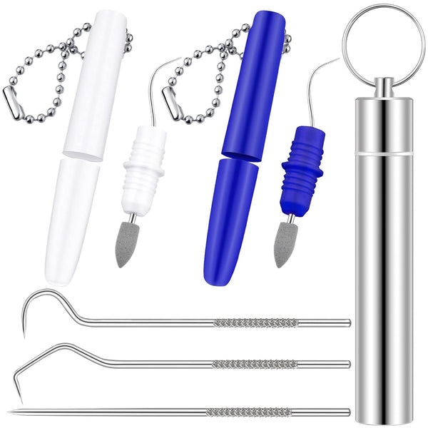 5 Pieces Dental Tools, Travel Dental Pick Metal Tooth Scraper, Professional Stainless Steel Teeth Cleaning Tools