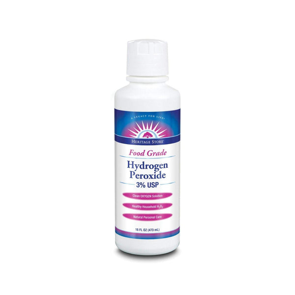 Store Heritage Heritage Hydrogen Peroxide 3%, Liquid, Fragrance Free (btl-plastic) 16oz, 16 Fluid