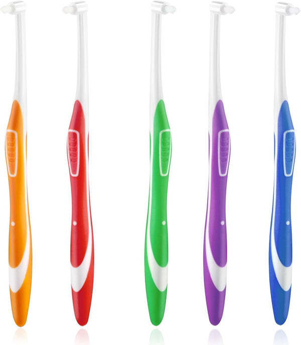 Ouligay 5Pcs Tuft Toothbrush, Soft Compact Interdental Toothbrush for Orthodontic Braces