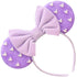 Large Size Mouse Ears Headband for Women, Purple Fuzzy Mouse Ears for Adult Plus-Size