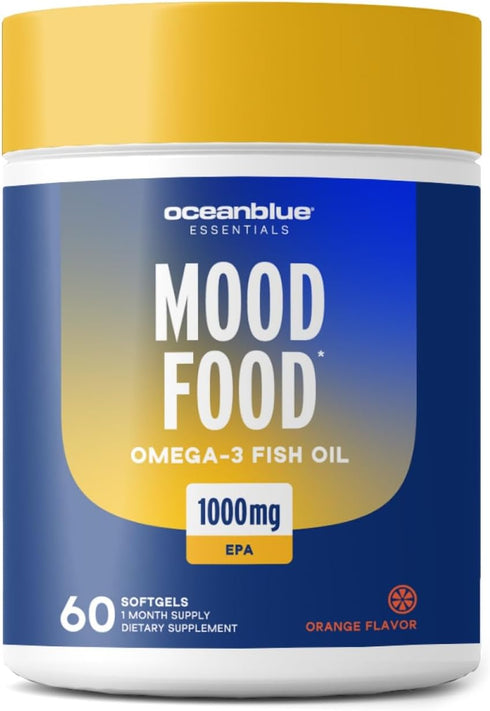 Oceanblue Essentials Mood Food Omega-3 | Triple Strength Fish Oil 1000mg EPA