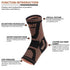Copper Ankle Brace, Copper Infused Support for Men & Women, Best Compression Sleeve for Plantar Fasciitis & Pain Relief
