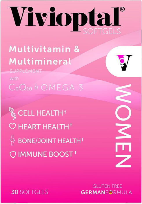 Vivioptal Women 30 Softgels - Multivitamin & Multimineral Supplement - CoQ10 & Omega 3