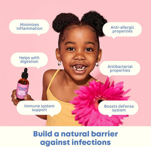 JoySpring Immune Support Supplement - Liquid Immune Support for Kids with Elderberry, Vitamin C, D3, & Zinc