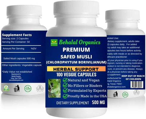 Quick Release Capsules with Safed Musli for Enhanced Wellness