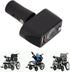 LEEZAD 3 LED Light for Electric Wheelchairs, Pin XLR Head High Brightness Adjustable Angle USB Electric Wheelchair