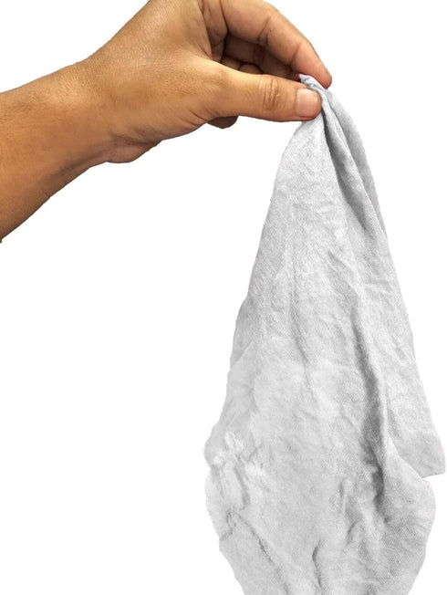 Recycled White T-Shirt Rags, 2 lbs. Bag - Shop Reusable, Washable, Absorbent Rags for General Cleaning