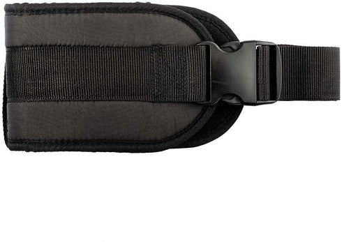 COW&COW Padded Gait Belt with 4 Handles, Quick Release Buckle, 5.5 inches (Black, Large)