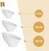 R-kay 6 Pack Angled White Plastic Serving Bowls, 6 Oz, Heavy Duty Disposable Bowls for Events