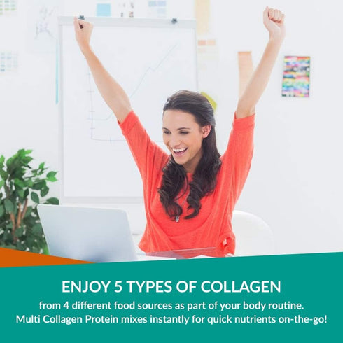 Multi Collagen 180 Protein Capsules - Type I, II, III, V, X Collagen Pills - 2025mg per Serving