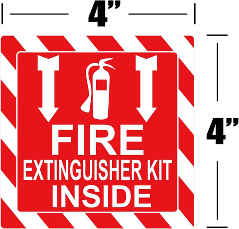 Green First Aid Kit Sign Decals, 4 Inch Adhesive Safety Sign, UV Resistant, 8 Pcs Industrial Warning Decal for Trucks