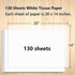130 Sheets 20"x14" White Wrapping Tissue Paper Bulk for Gift Bags, Christmas, Weddings, Birthday Party Decoration