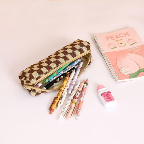 LYDZTION Makeup Bag for Women, 1Pcs Large Capacity Cosmetic Bag and 1Pcs Pencil Case Travel Toiletry Organizer