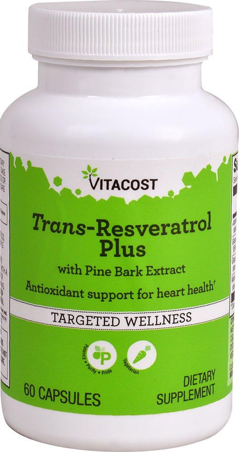 Vitacost Trans-Resveratrol Plus - 60 Vegetarian Capsules