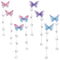 PAGOW 8pcs Cute Butterfly Hair Tassel Clips, Alligator Barrettes for Women Girl (Blue Purple Pink)