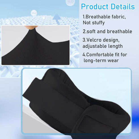 Neck Brace Cervical Collar, Soft Neck Support for Pain Relief, Adjustable for Sleeping, Travelling, Office (Black, L)