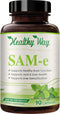 Healthy Way 500mg SAM-e Supplement - High Strength S-Adenosyl-L-Methionine Capsules for Joint, Brain, Liver, Mood