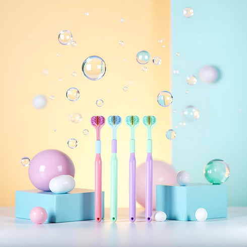 YuanHolumid 4 3-Sided Pcs Toothbrush, Soft Bristle Toothbrush for Comprehensive Care of Teeth and Gums, Oral Care