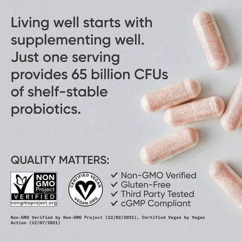 Sports Research Women's Probiotics, 30 Count, 65 Billion CFU with Prebiotics for Gut Health