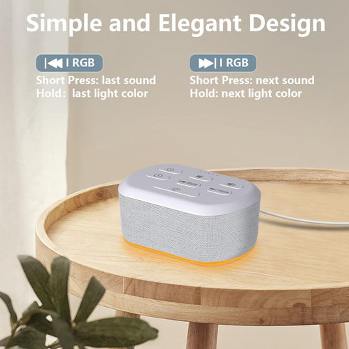 LazyNight 30 12 36 Brown Noise Sound Machine Soothing Sounds White Noise Machine with Night Light Colors Sleep Machine